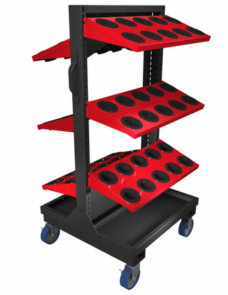 HUOT 55956 ToolScoot Tree CAT50 Taper 6 Shelves No Utility Tray 60 Capacity