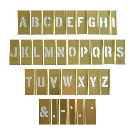 Young Brothers - 12338 - Brass Stencils - Letter Set 12"