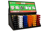U-Mark - 10172 A10 Retail Display Pack (12 ea. Bk, Wh, Yl, Rd, Or, Bl - Pack of 72)