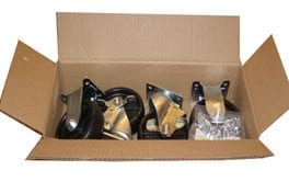 HUOT 50350 5" Caster Set 4 Wheels Per Set