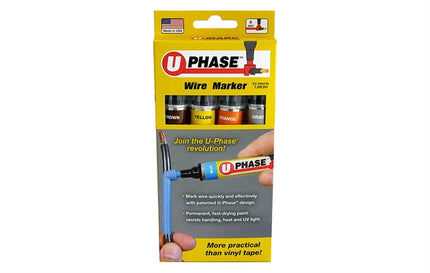 U-Mark - 10718P3A 3-Phase U-Phase Retail Pack (1ea. Br, Yl, Or, Gry - Pack of 4)