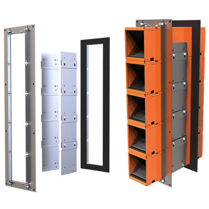 STI - EZP544WV Series 44+ EZ Path Vertical Multi-Gang Wall Bracket Kit for 5 Pathways