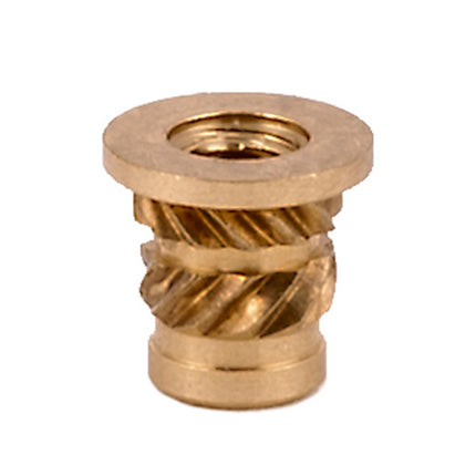 E-Z LOK™ - FL-256-HI Pack of 100 - E-Z Sonic™ Threaded Insert for Plastic - Straight - Flanged - 2-56