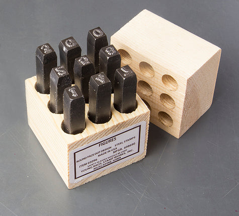 Young Brothers - 08096 - Round Face Dot Number Set 3/8"