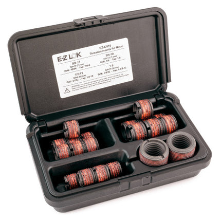 E-Z LOK™ - EZ-C816 Pack of 1 - E-Z LOK Threaded Insert Assortment Kit for Metal - Carbon Steel - 1/2-13 to 1-8