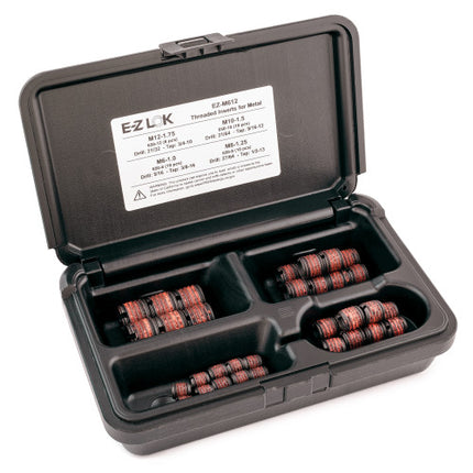 E-Z LOK™ - EZ-M612 Pack of 1 - E-Z LOK Threaded Insert Assortment Kit for Metal - Carbon Steel - M6 to M12