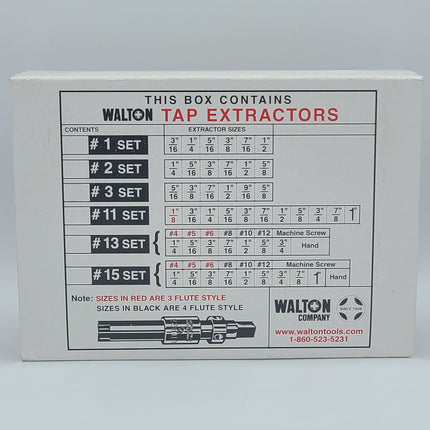 Walton - 18013-3 #13 Set of Tap Extractors 3-FLUTE