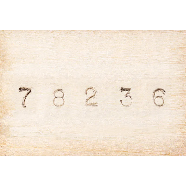 Young Brothers - 08092 - Hand Cut Number Set 3/8"