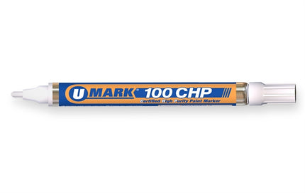 U-Mark - 10205CHP White 100 Certified High Purity Paint Marker (Pack of 12)