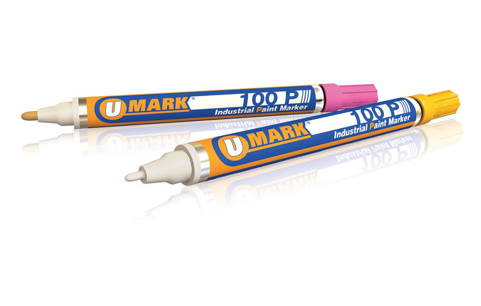 U-Mark - 100P Fine Line Industrial Paint Marker (Pack of 12)