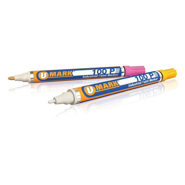 U-Mark - 100P Fine Line Industrial Paint Marker (Pack of 12)