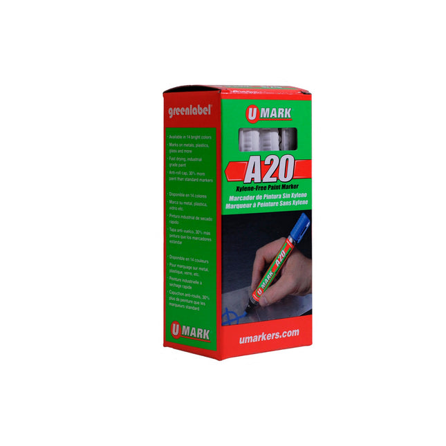 U-Mark - A20 Reversible Tip Paint Marker (Pack of 12)