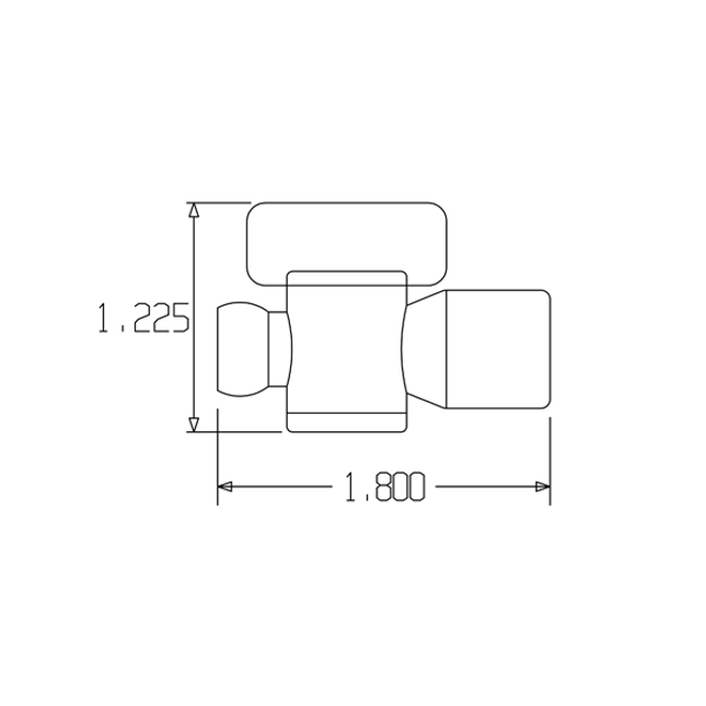 LOC-LINE 29453-BLK BLACK 1/4" Female NPT Valve for 1/4" System, Pack of 10