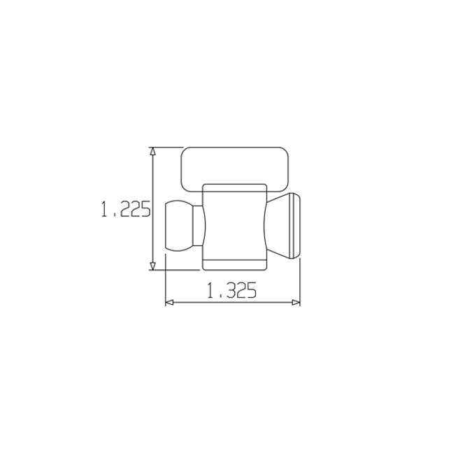 LOC-LINE 29454-G GRAY 1/4" In-Line Valve for 1/4" System, Pack of 10
