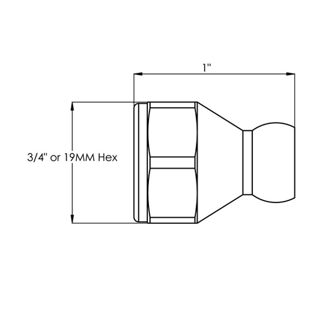 LOC-LINE 49432-G GRAY - 3/8" Flare Nut Adapt. for 1/4" System, Pack of 20