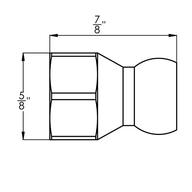 LOC-LINE 41414 1/4" Flare Nut Adapter for 1/4" System, Pack of 4