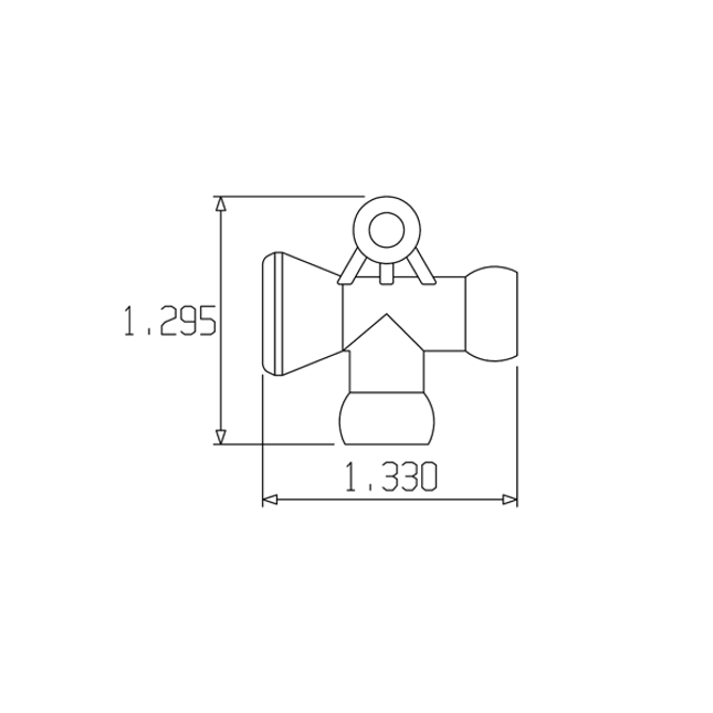 LOC-LINE 49436-G GRAY - 1/4" T for 1/4" System, Pack of 20
