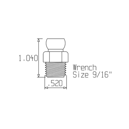 LOC-LINE 49438 1/4" BSPT Connector for 1/4" System, Pack of 50