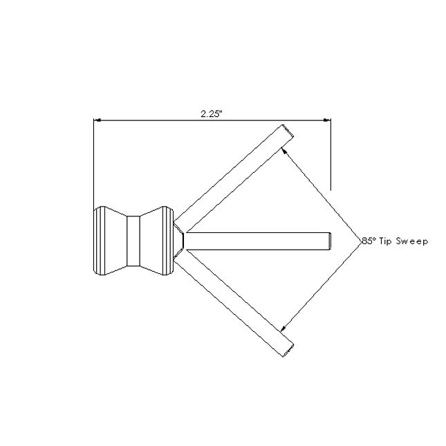 LOC-LINE 49486-G GRAY ProStream Nozzle Pack of 10 (.117DiaX1.250Long)