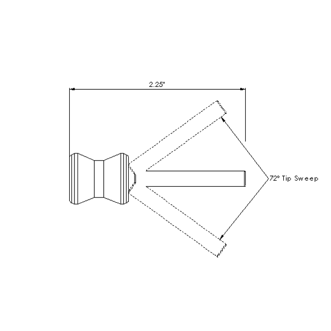 LOC-LINE 49487-G GRAY ProStream Nozzle Pack of 10 (.160DiaX1.250Long)