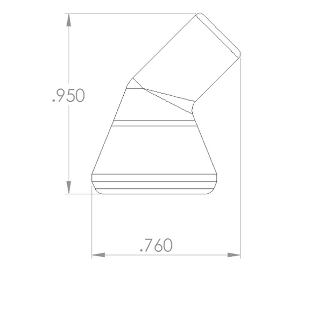 LOC-LINE 49472-BLK Black 3/16" 45 Degree Nozzle for 1/4" System, Pack of 20