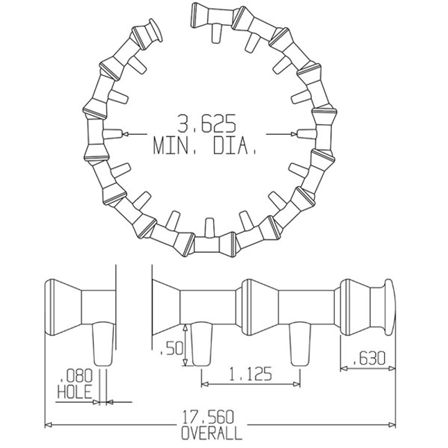 LOC-LINE 41479 1/4" Circle Flow Nozzle Kit 1pc for 1/4" System