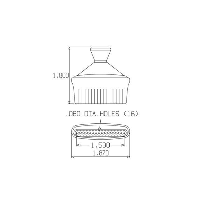 LOC-LINE 49450-G GRAY - 1/4" Swivel Nozzle 60 for 1/4" System, Pack of 20