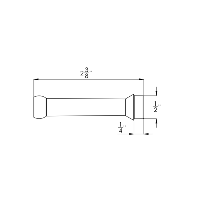 LOC-LINE 41495 HAAS X 2" Lathe Adapter for 1/4" System, Pack of 4