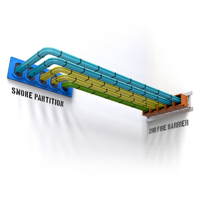 STI - NEZD544-W EZ Path Series 44NEZ Smoke and Acoustical Pathway (White) 5 Gang Kit (24" (610mm) Wall Studs)