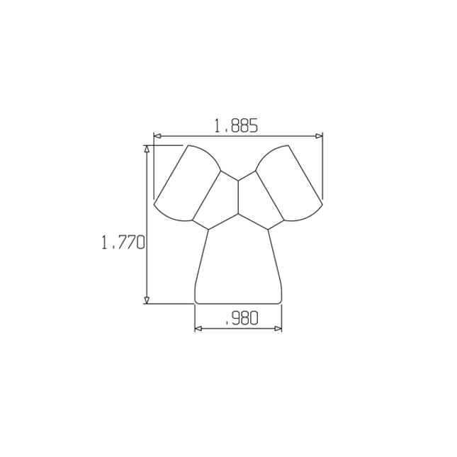 LOC-LINE 59868-BLK 1/2" Y Fitting for 1/2" System, Pack of 20