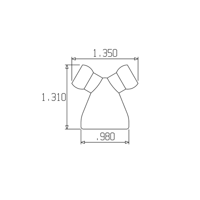 LOC-LINE 59870-BLK BLACK - 1/2" to 1/4" Y Reducer - Pack of 20