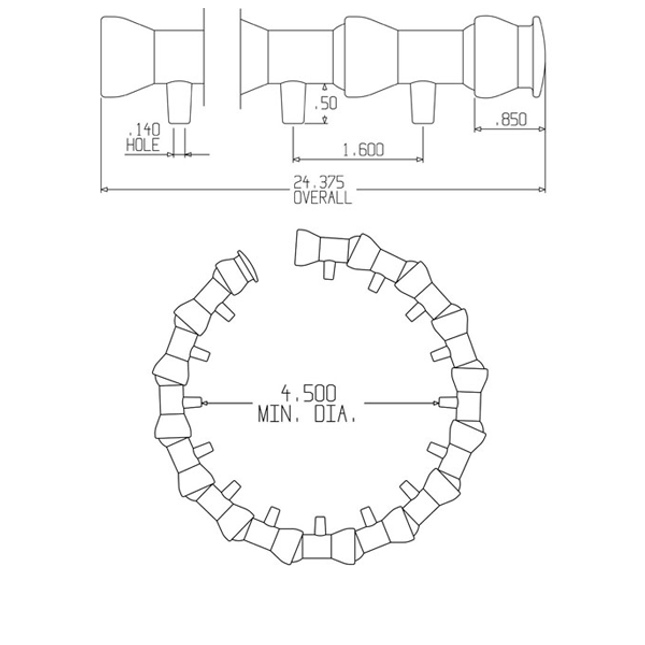 LOC-LINE 51836 1/2" Side Flow Nozzle for 1/2" System, Pack of 4