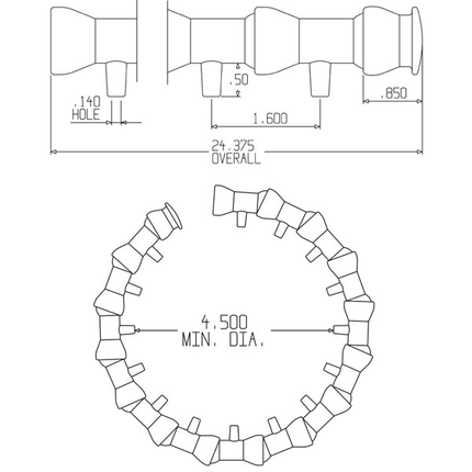 LOC-LINE 51837 1/2" Circle Flow Nozzle Kit 1pc for 1/2" System