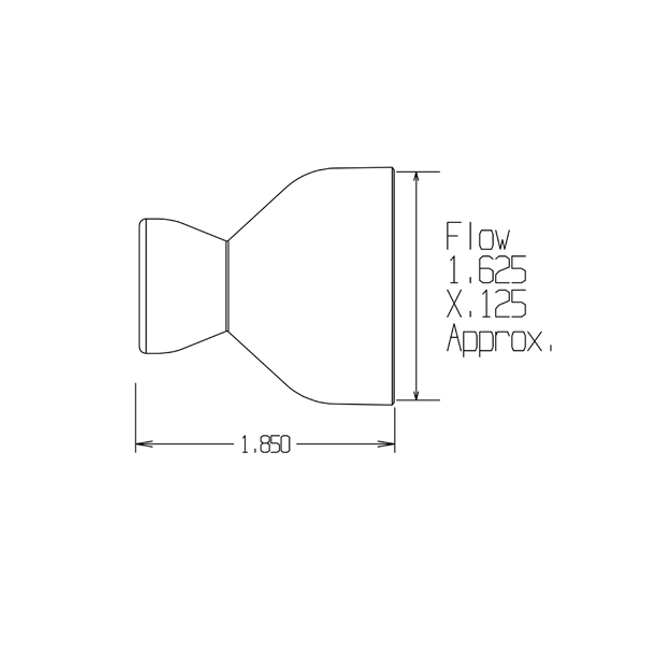 LOC-LINE 59898 1-5/8" Straight Flow Nozzle for 1/2" System, Pack of 20