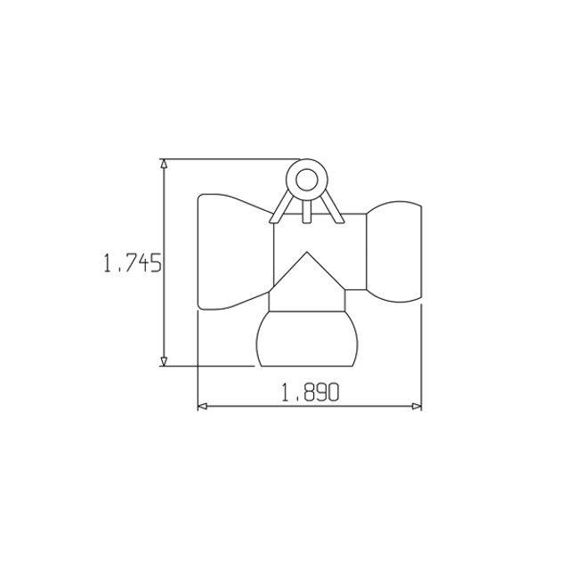 LOC-LINE 56825 Acid Resistant 1/2" T Fitting for 1/2" System, Pack of 2