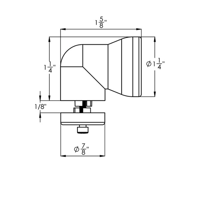 LOC-LINE 60531 Shield Mounting Elbow W/Washer & Screw for 3/4" System, Pack of 2