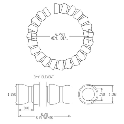 LOC-LINE 69540-G Gray 3/4″ Hose Segments (54pc) Bulk 25 ft for 3/4" System