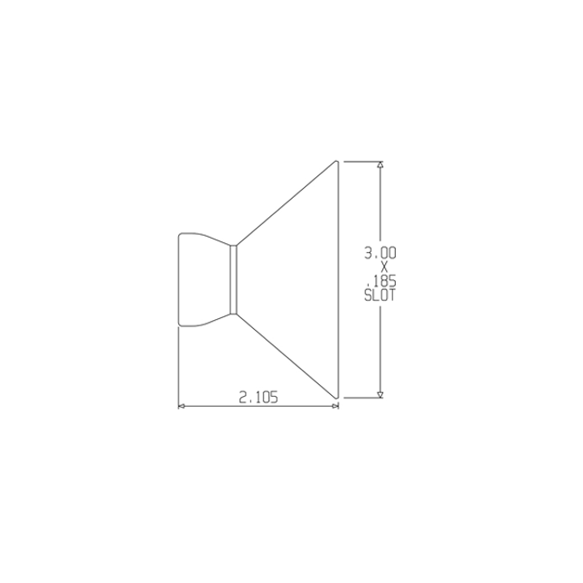 LOC-LINE 69547-G GRAY - 3" Flare Nozzle for 3/4" System, Pack of 20