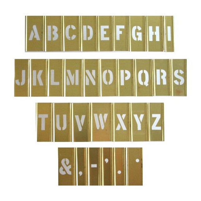 Young Brothers - 03338 - Brass Stencils - Letter Set 3"