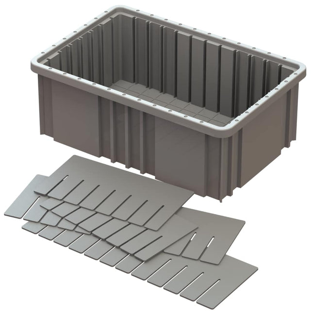 HUOT 77020 Divided Bin for LatheScoot Includes bin and 2 Short/2 Long dividers