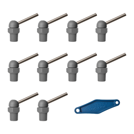 LOC-LINE 79063-G HPT Gray (CT Style) W/Adj Lever Noz = .062X1.25 Thread = 1/4" Pack of 10
