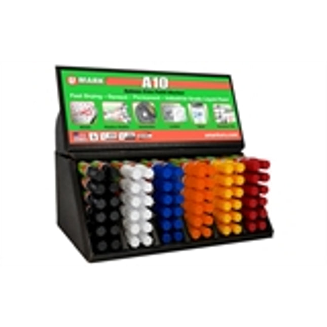 U-Mark - 10172 A10 Retail Display Pack (12 ea. Bk, Wh, Yl, Rd, Or, Bl - Pack of 72)