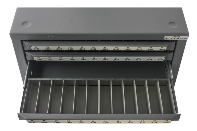 HUOT 13025 #1 To #60 Wire Gage Drills, Jobbers Length