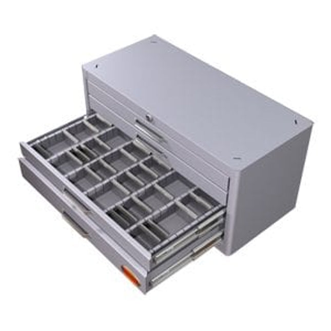 HUOT 13174 Universal Master Dispenser 4 Drawer In Gray