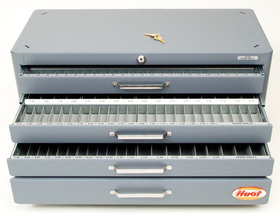 HUOT 13180 0.35mm To 2.5mm x .05mm, 2.6mm To 10mm x .1mm To 13mm Drills