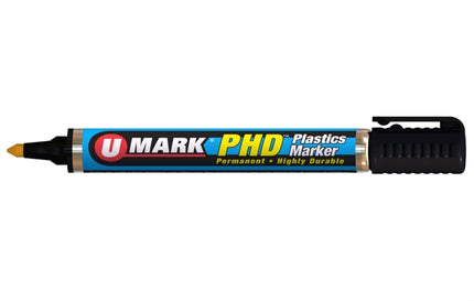 U-Mark - 10501 Black PHD™ Plastics Ink Marker (Pack of 12)