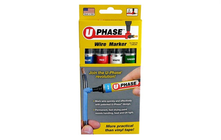 U-Mark - 10718PSA Single Phase U-Phase Retail Pack (1ea. Bl, Rd, Wt, Gr - Pack of 4)