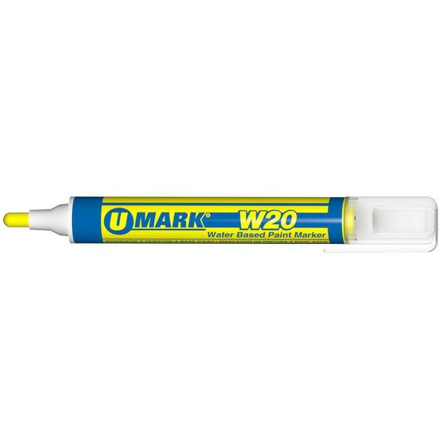 U-Mark - 10870 W20 Waterbased Retail Pack (1ea. Bk, Wh, Yl, Rd, Or, Bl - Pack of 6)