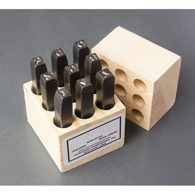 Young Brothers - 02093 - Heavy Duty Number Set 3/32"