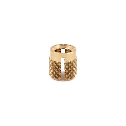 E-Z LOK™ - 240-008-BR.250 Pack of 100 - E-Z Press™ Threaded Insert for Plastic - Flush - Brass - 8-32 - .250" long